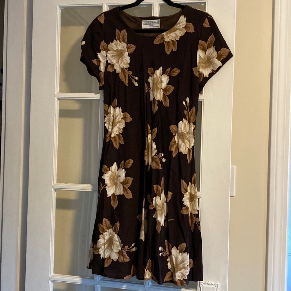 90s vintage flower print dress